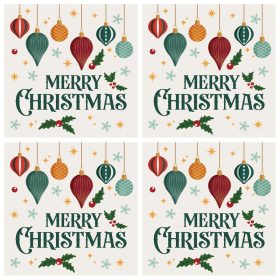"Vintage Ornaments" Square House Coaster Set