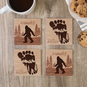 "Bigfoot" Square House Coaster Set